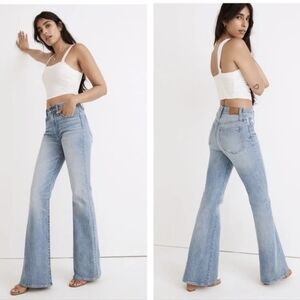 Madewell The Perfect Vintage Flare Leg Jeans Light Blue Denim Women's Size 28